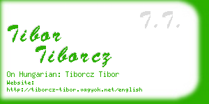 tibor tiborcz business card
